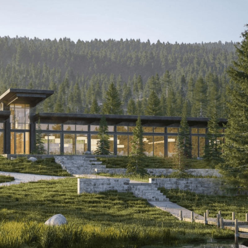 The six-star luxury resort and golf course