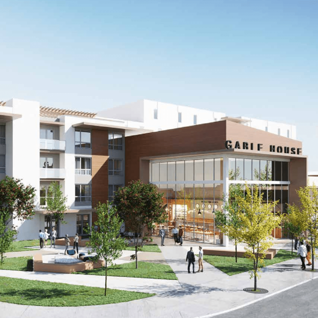 The construction of a multifamily and mixed-use development